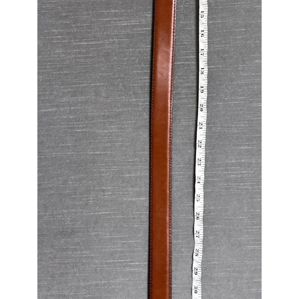 Jos A Bank Belt 38 Brown Leather Gold Buckle Classic Dress Business Casual
